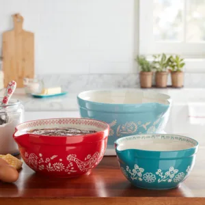 The Pioneer Woman Mazie 3PC Mixing Bowl W/Spout Set