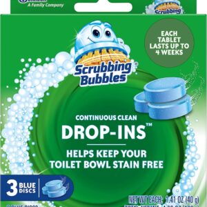 Scrubbing Bubbles Continuous Clean Drop-Ins - One Toilet Bowl Cleaner Tablet Lasts Up to 4 Weeks
