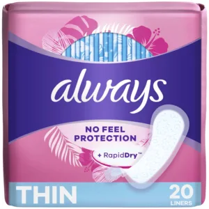 Always Thin No Feel Protection Daily Liners Regular Absorbency Unscented