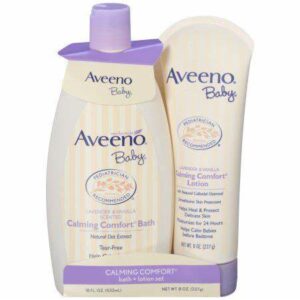 Aveeno Baby Gentle Calming Comfort Bedtime Bath & Lotion Set 2set