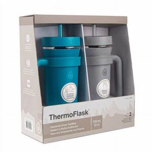 ThermoFlask 32 oz Insulated Standard Straw Thumbler With Handles