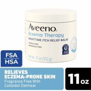 Aveeno Eczema Therapy Nighttime Itch Relief Balm Fragrance Free 11 oz