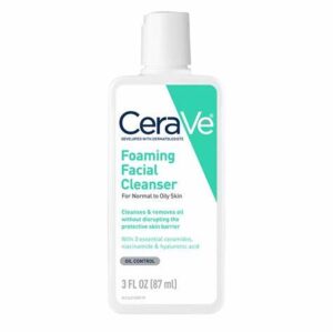 Cerave Foaming Facial Cleanser Daily Face Wash For Wash For Normal to Oily Skin 3 fl oz & 16 fl oz
