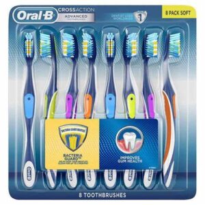 Oral-b CrossAction Advanced Soft Bristle Toothbrush 8CT